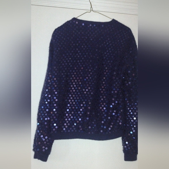 Nina Patrick sequin cardigan ptp 19 " - Picture 6 of 6